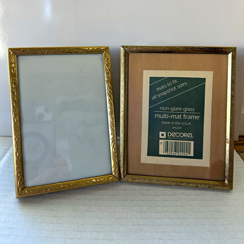 Brushed gold metal x 5 - gold,